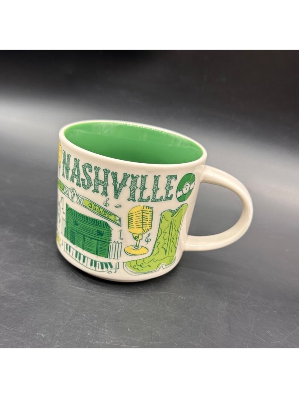 Starbucks Nashville Mug Been There Series Green 14 Oz Coffee Cup 2022 Edition